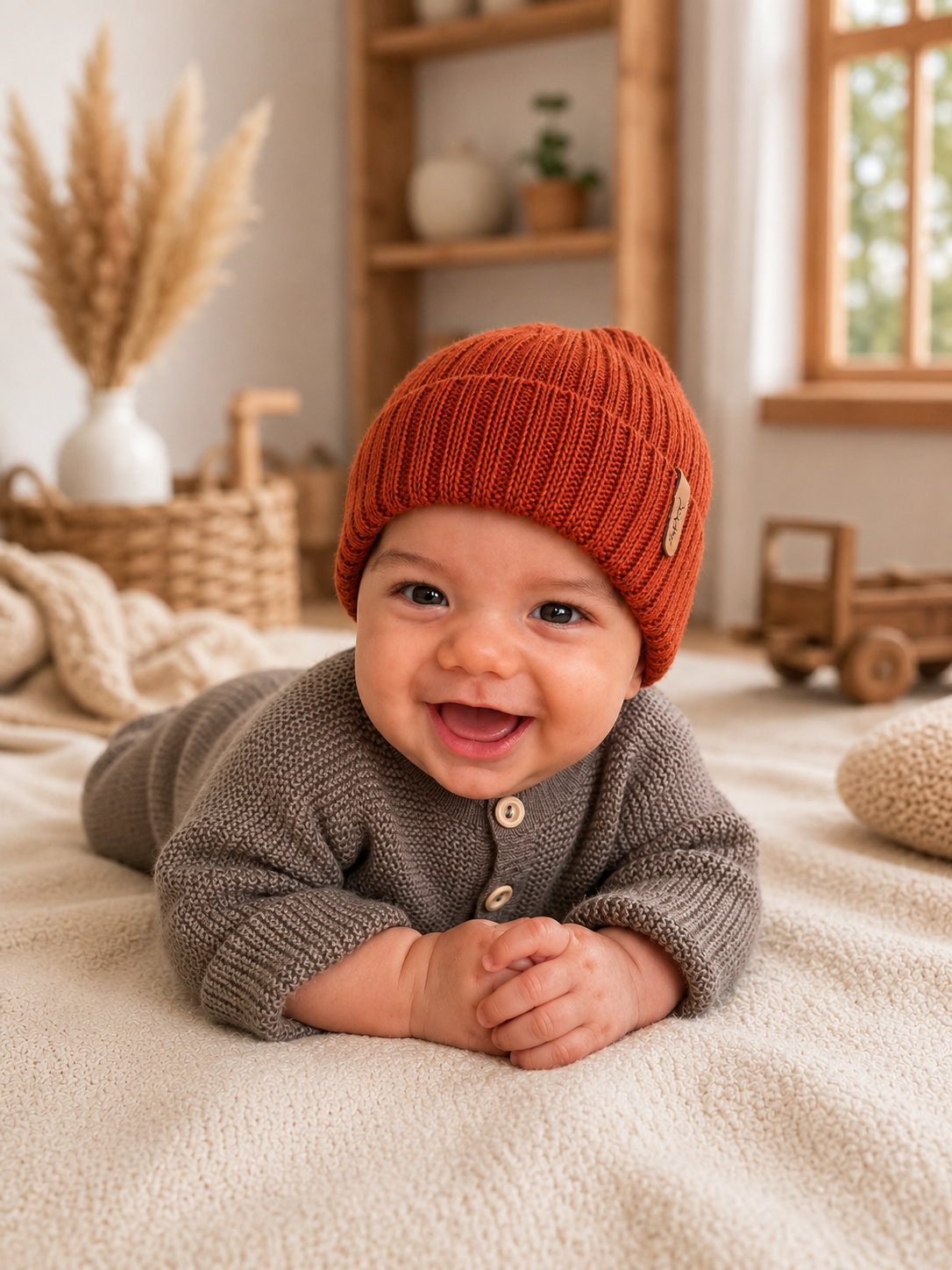 Strickmütze für Kinder, 100% Baby-Alpaka