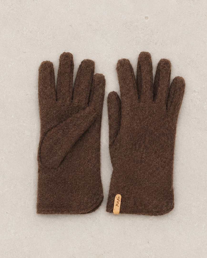 Handschuhe aus Alpaka-Walk für Erwachsene