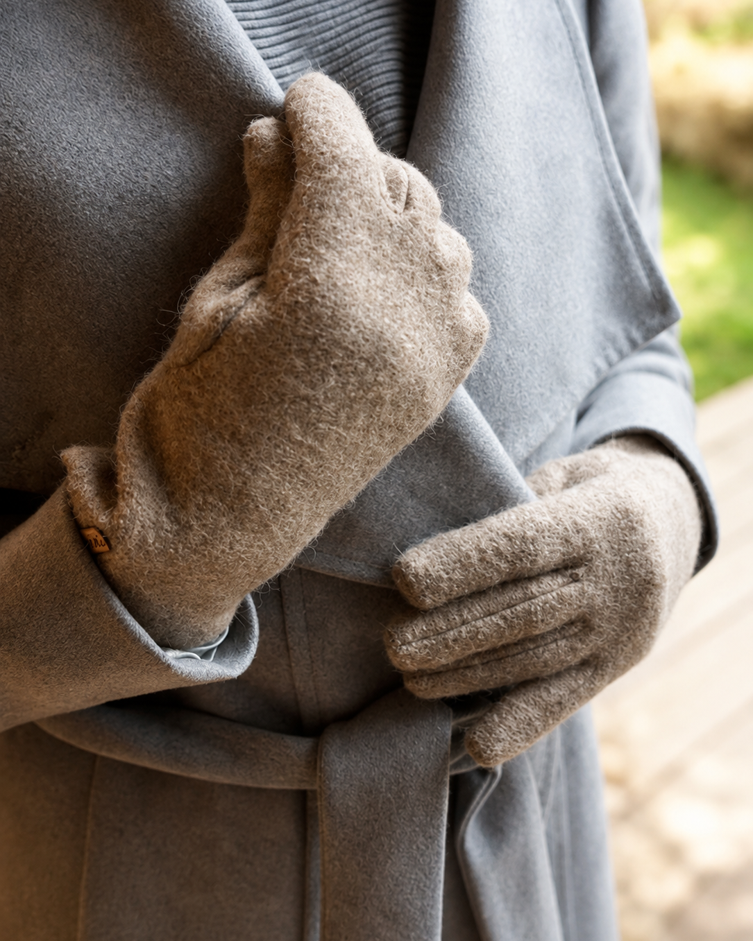 Handschuhe aus Alpaka-Walk für Erwachsene